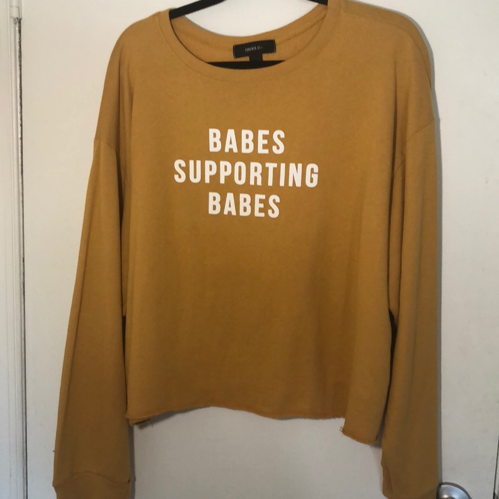 Mustard yellow cropped sweater